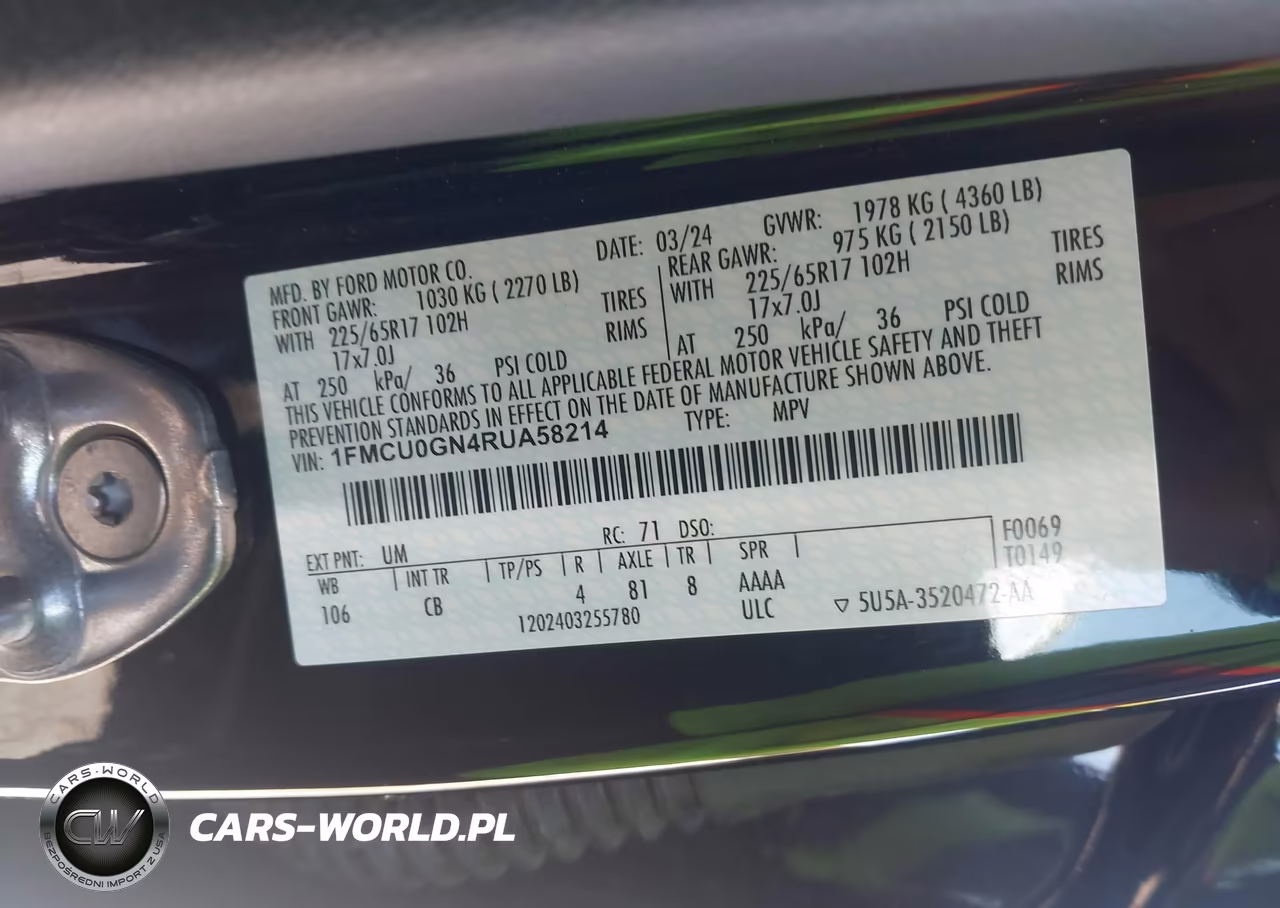 2024 Ford Escape Active VIN:1FMCU0GN4RUA58214 - 9