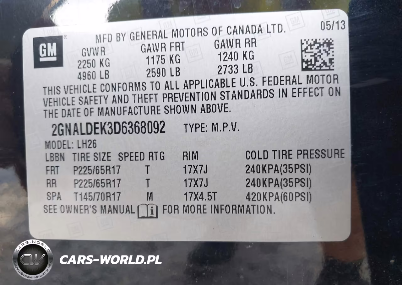 2013 Chevrolet Equinox 1Lt VIN:2GNALDEK3D6368092 - 9
