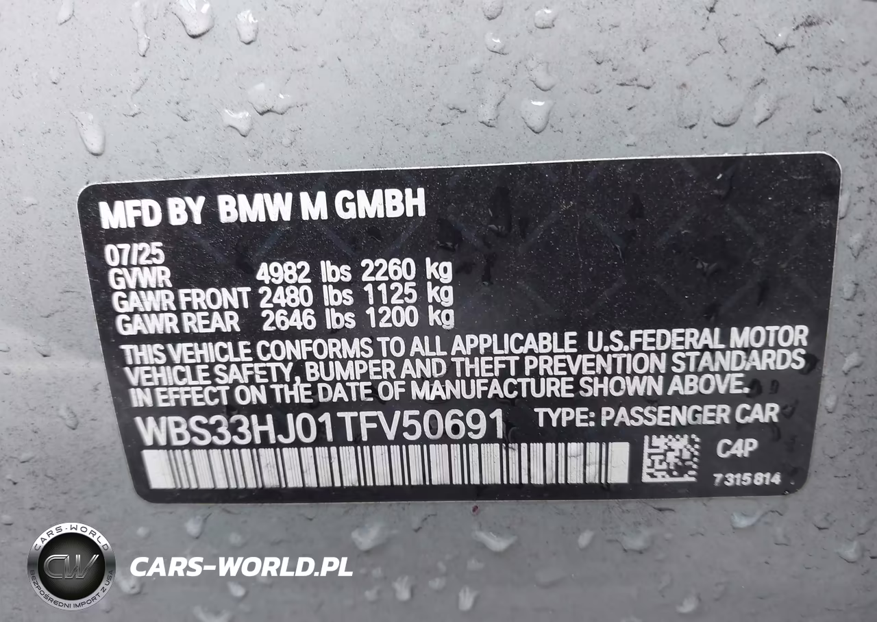 2026 BMW M3 Competition xDrive VIN:WBS33HJ01TFV50691 - 9