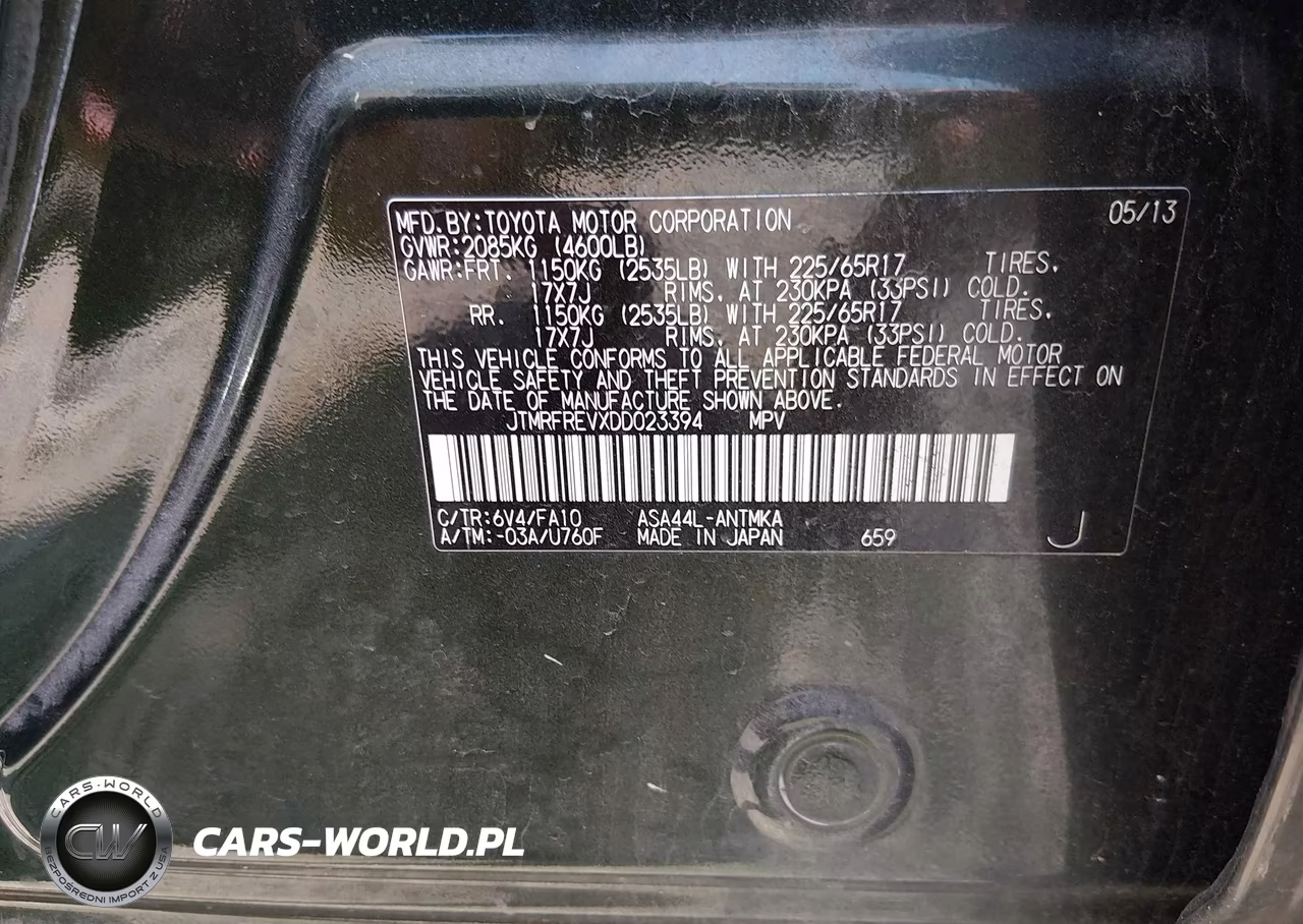 2013 Toyota Rav4 Xle VIN:JTMRFREVXDD023394 - 9