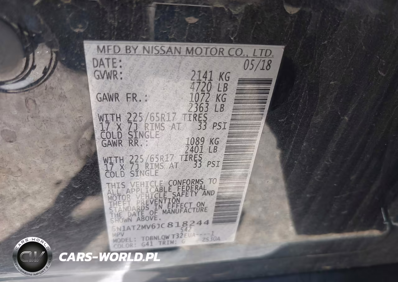 2018 Nissan Rogue Sv VIN:5N1AT2MV6JC818244 - 9