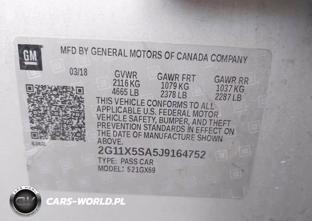 2018 Chevrolet Impala 1Fl VIN:2G11X5SA5J9164752 - 9