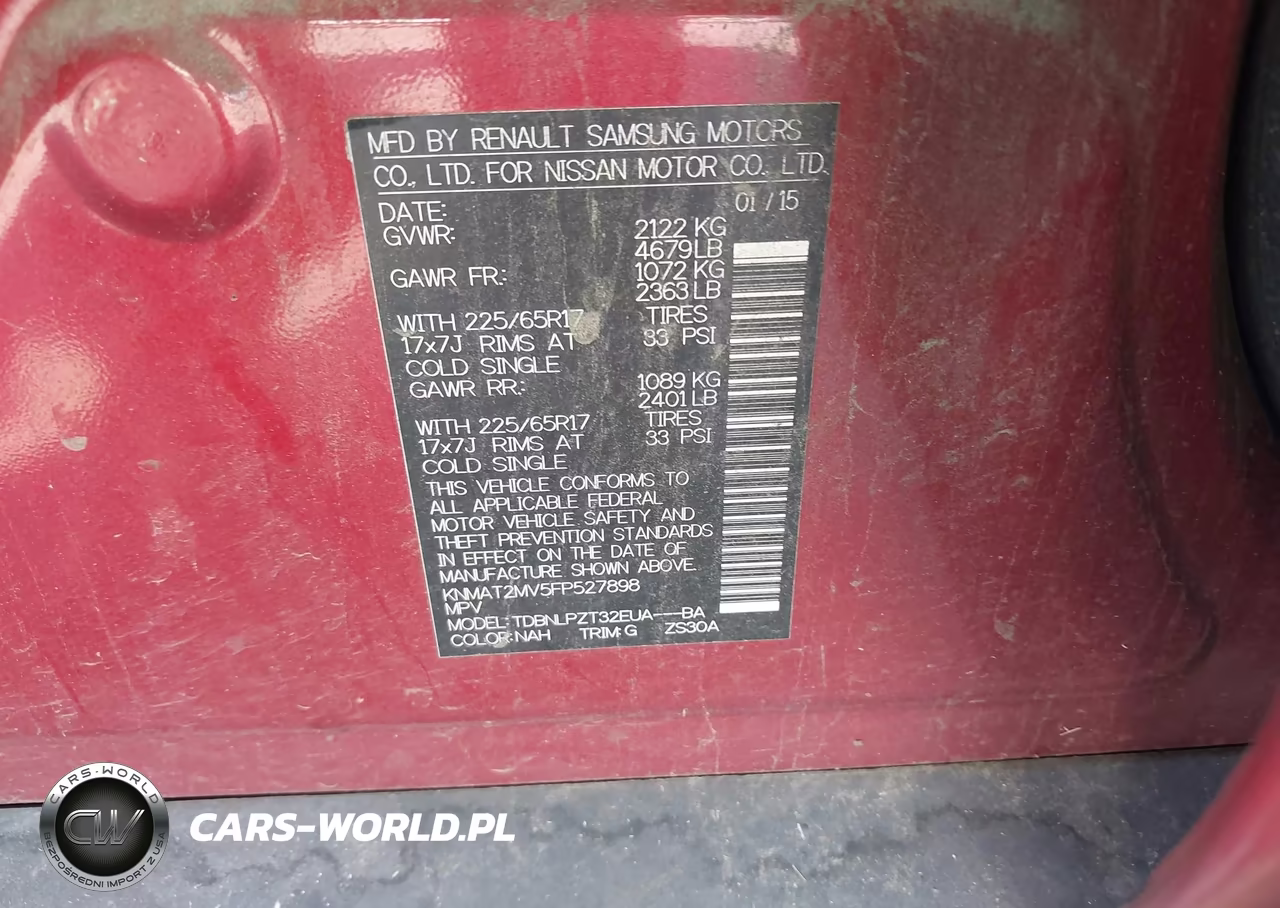 2015 Nissan Rogue S VIN:KNMAT2MV5FP527898 - 9