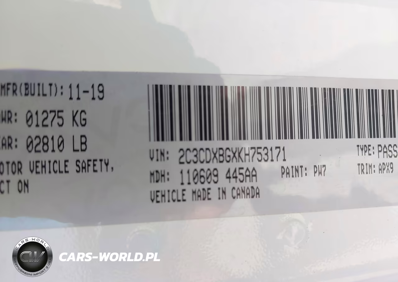 2019 Dodge Charger Sxt Rwd VIN:2C3CDXBGXKH753171 - 9