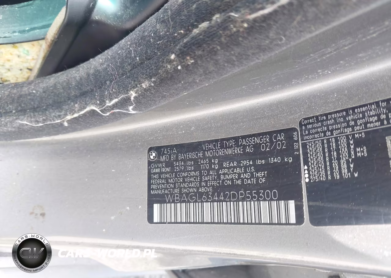 2002 BMW 745I VIN:WBAGL63442DP55300 - 9
