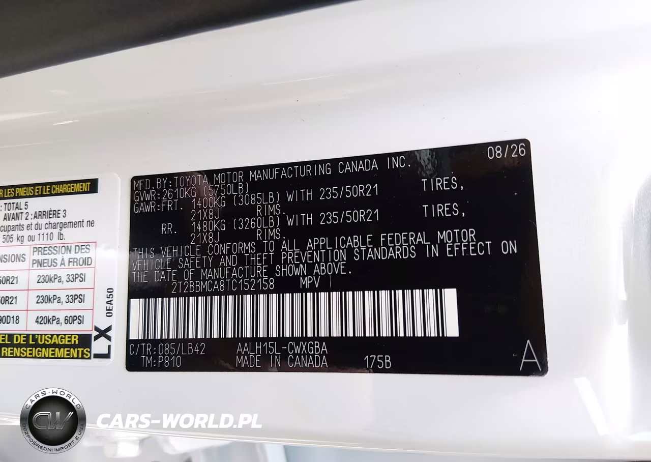 2026 Lexus Rx 350H Premium+ VIN:2T2BBMCA8TC152158 - 9