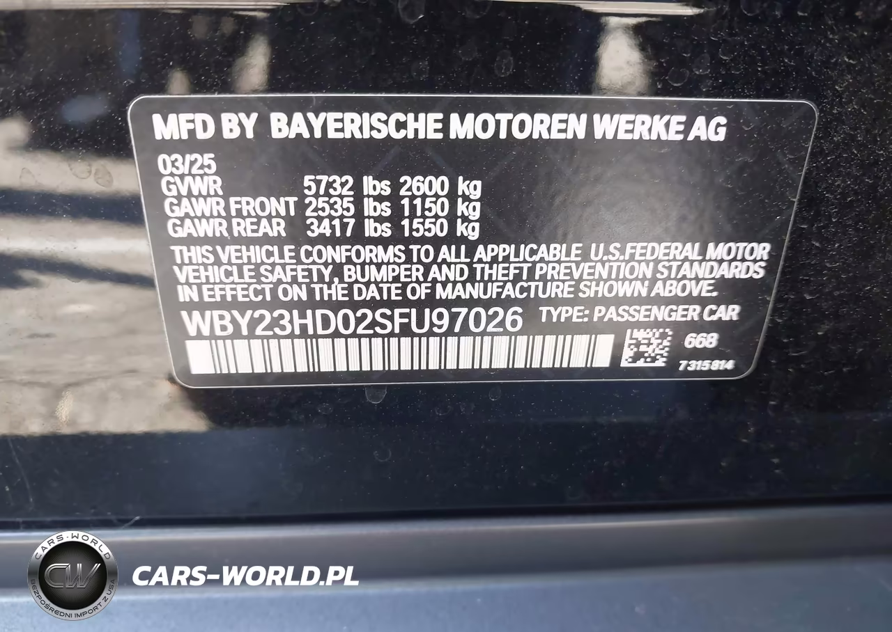 2025 BMW I4 Gran Coupe Edrive40 VIN:WBY23HD02SFU97026 - 9
