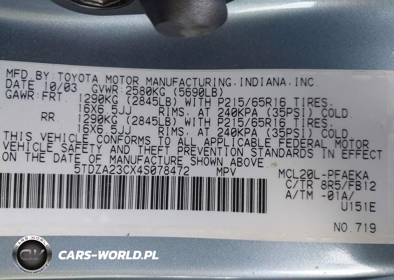2004 Toyota Sienna Le VIN:5TDZA23CX4S078472 - 9