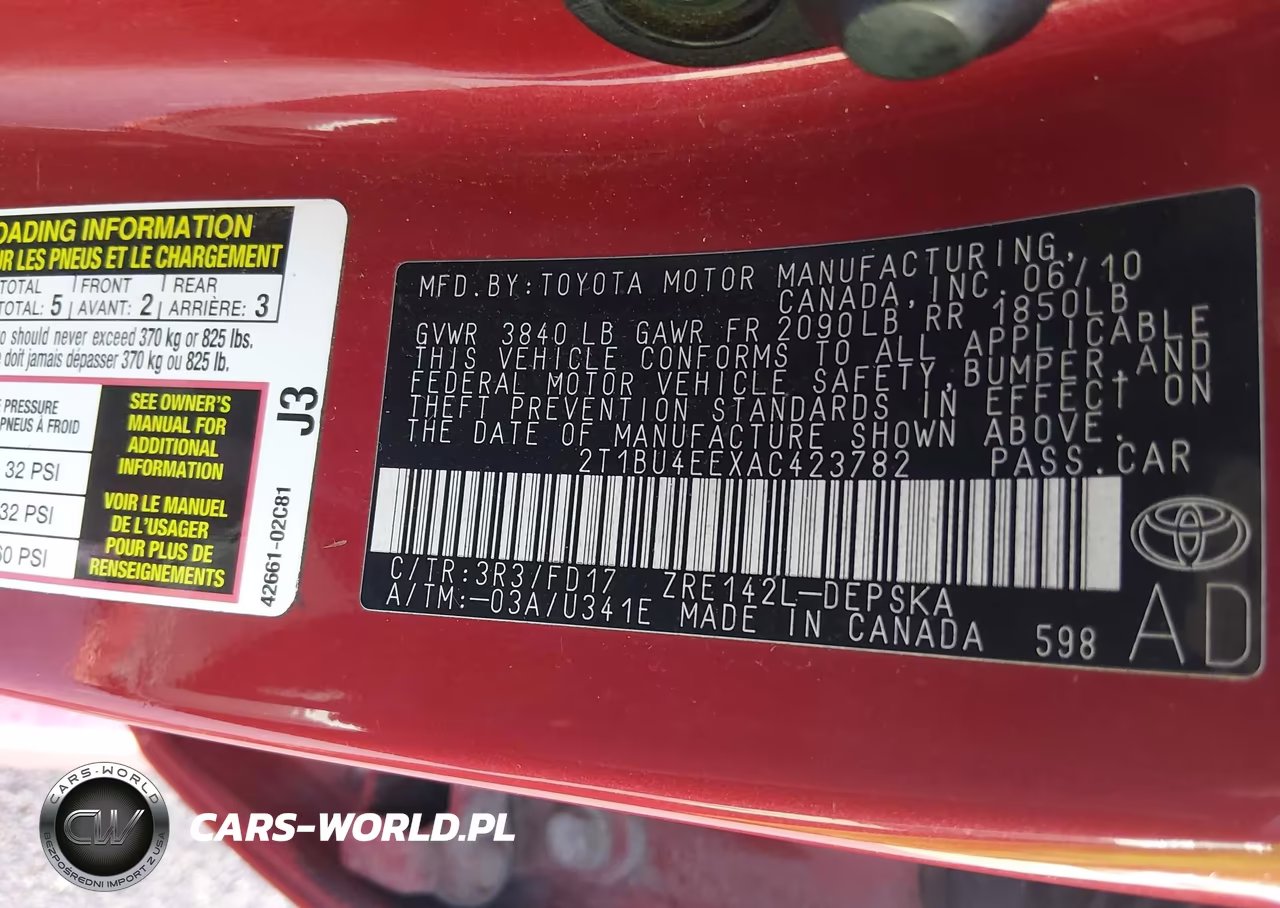 2010 Toyota Corolla S VIN:2T1BU4EEXAC423782 - 9