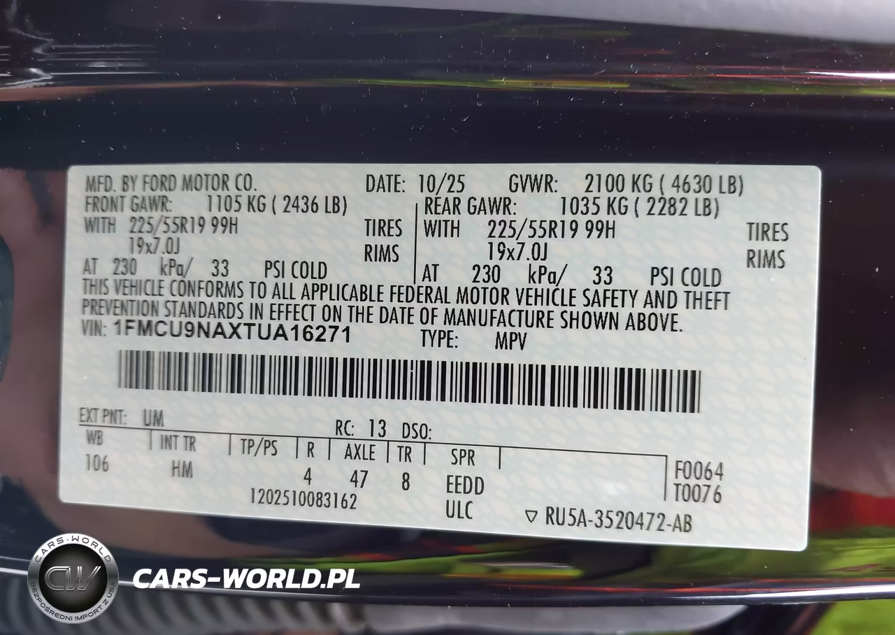 2026 Ford Escape St-Line Select VIN:1FMCU9NAXTUA16271 - 9