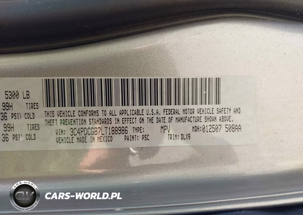 2020 Dodge Journey Crossroad VIN:3C4PDCGB7LT188986 - 9