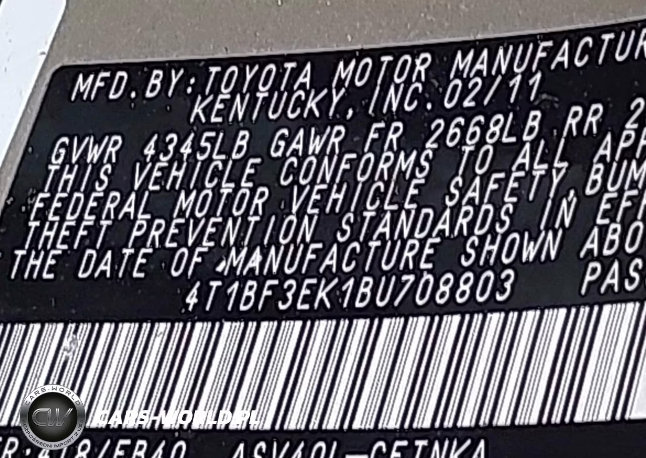 2011 Toyota Camry Le VIN:4T1BF3EK1BU708803 - 9