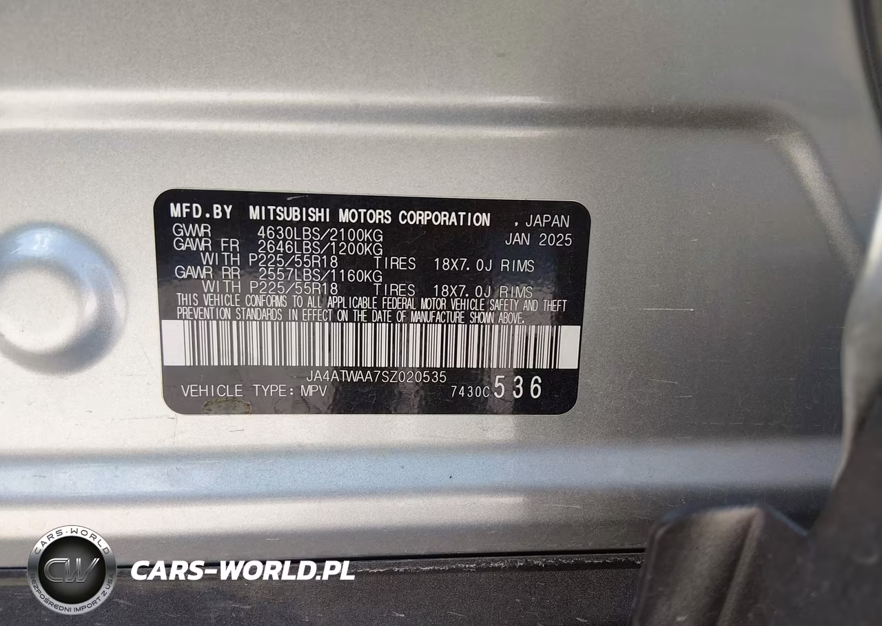 2025 Mitsubishi Eclipse Cross Black Edition S-Awc-Se S-Awc-Sel S-Awc VIN:JA4ATWAA7SZ020535 - 9