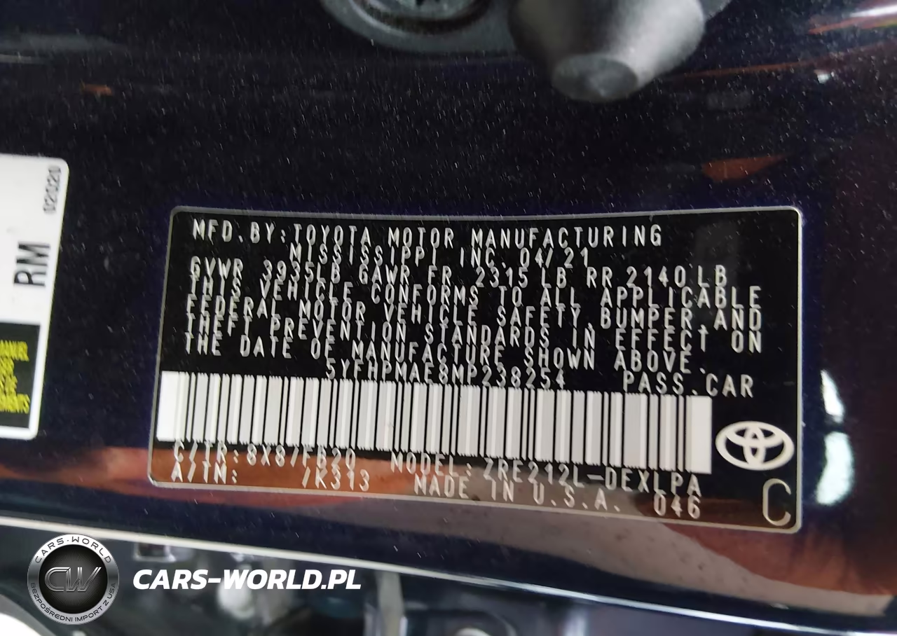 2021 Toyota Corolla Le VIN:5YFHPMAE8MP238254 - 9