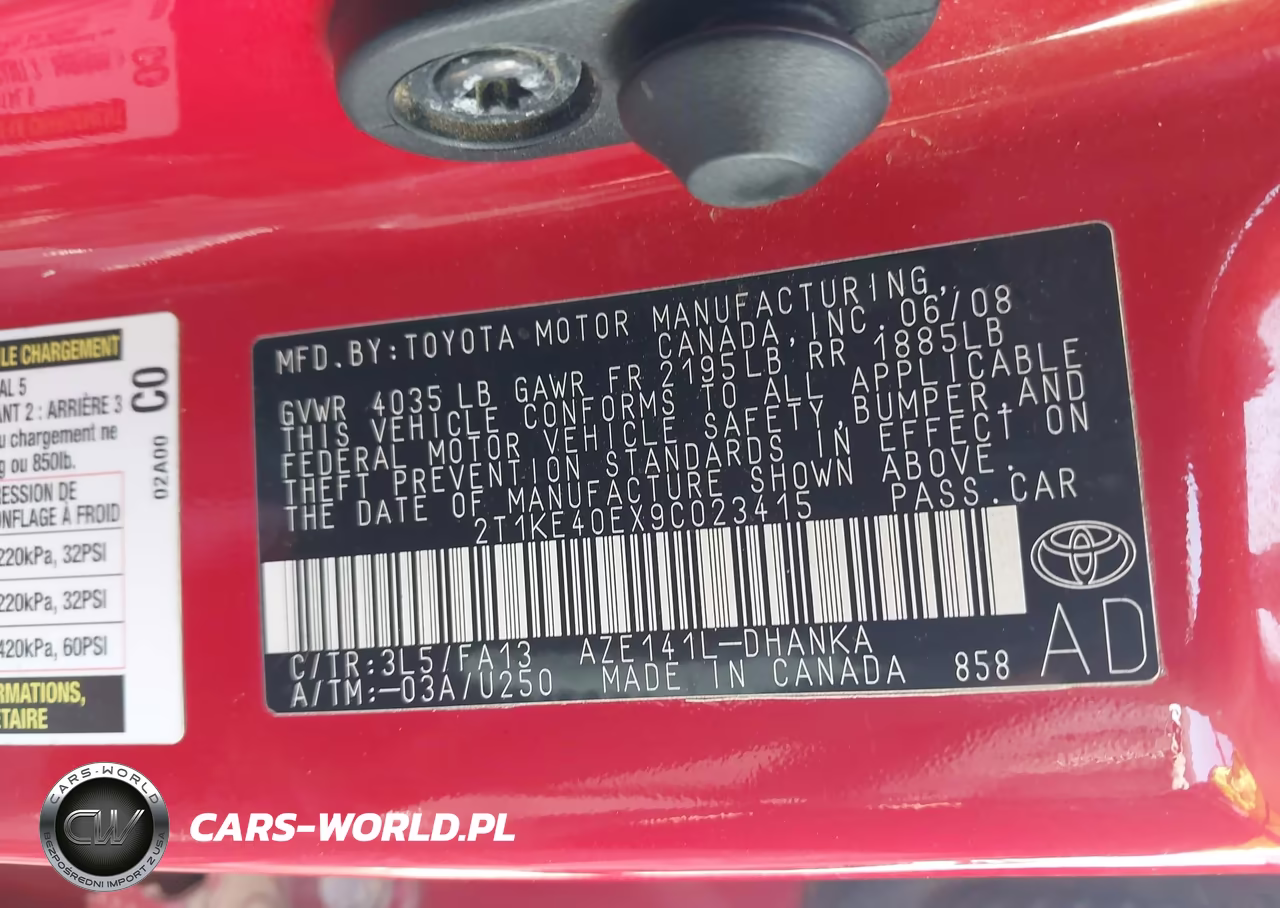 2009 Toyota Matrix S VIN:2T1KE40EX9C023415 - 9