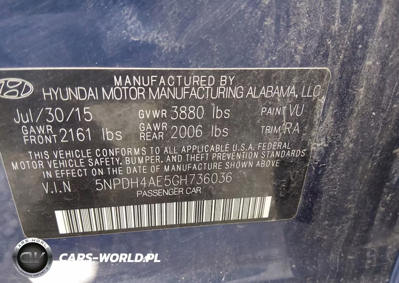 2016 Hyundai Elantra Se VIN:5NPDH4AE5GH736036 - 9