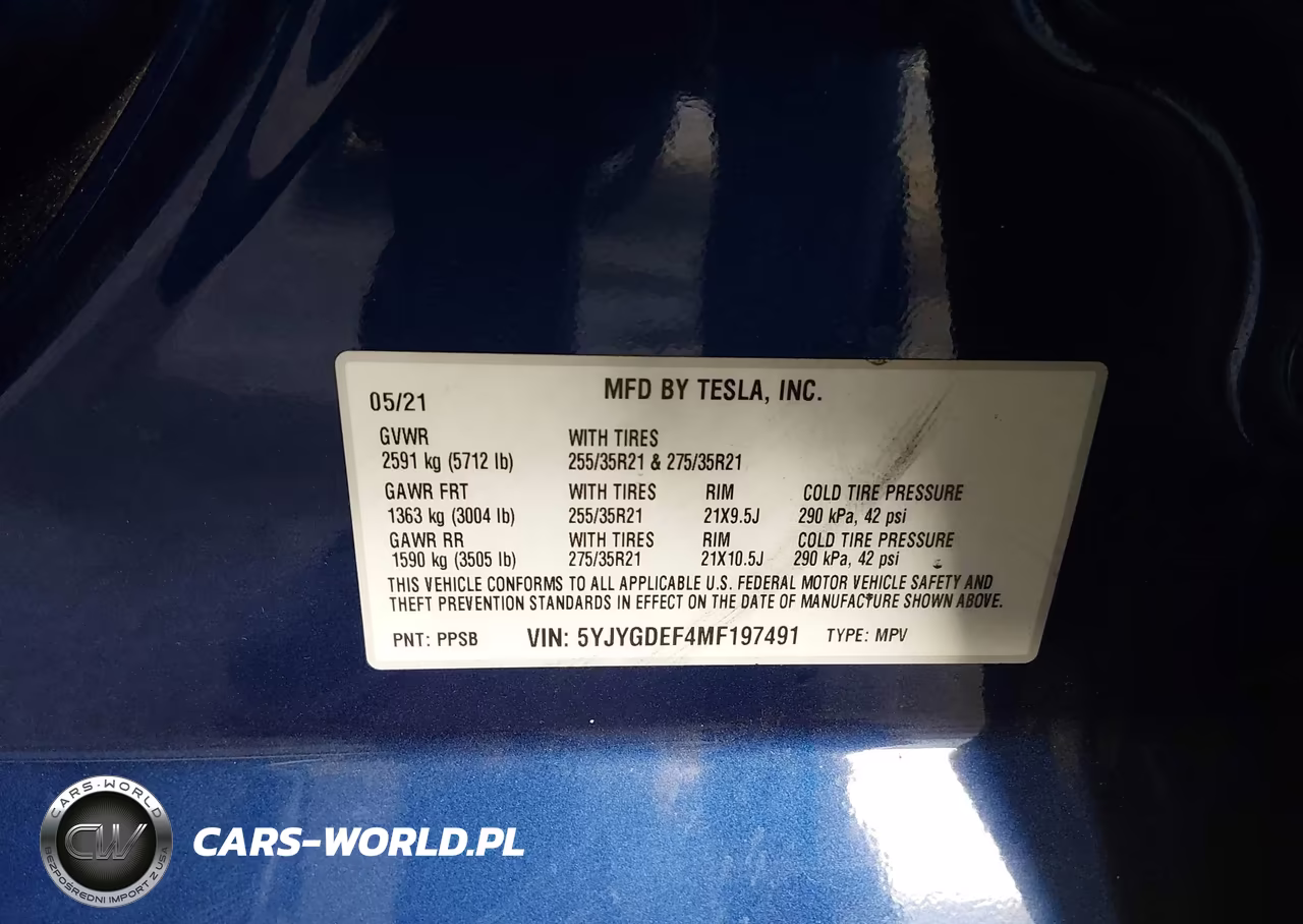 2021 Tesla Model Y Performance Dual Motor All-Wheel Drive VIN:5YJYGDEF4MF197491 - 9