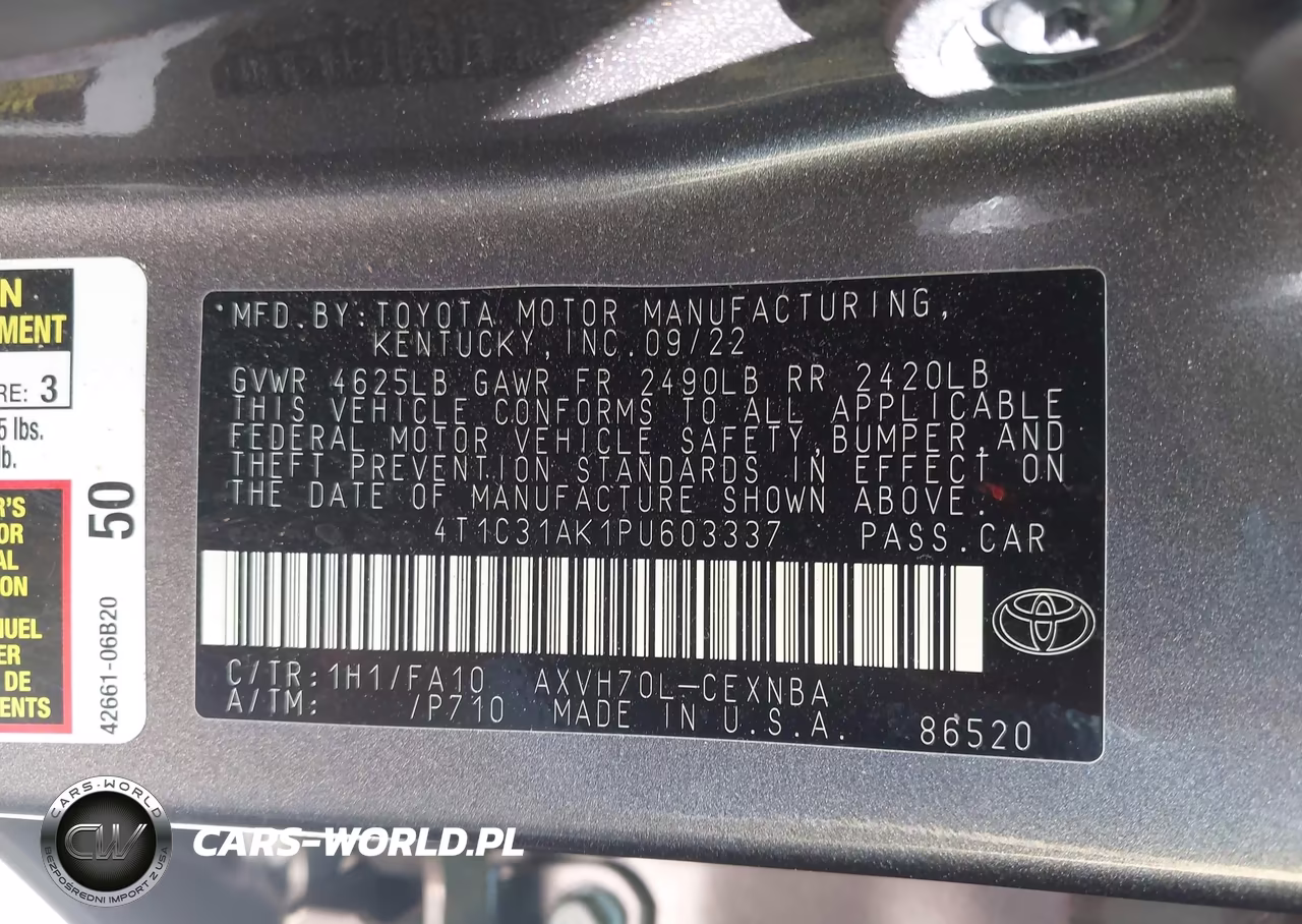 2023 Toyota Camry Le Hybrid VIN:4T1C31AK1PU603337 - 9