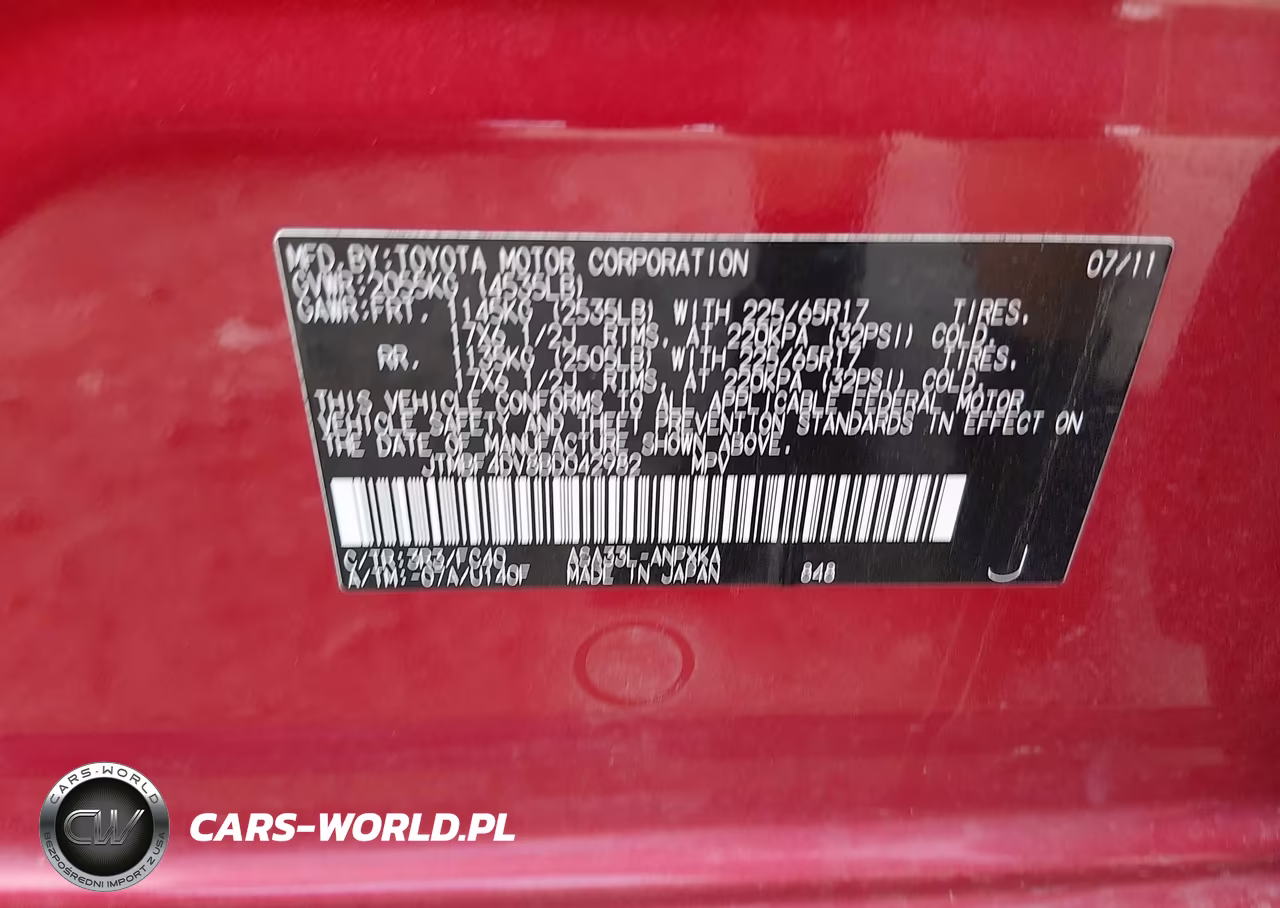 2011 Toyota Rav4 VIN:JTMBF4DV8BD042982 - 9