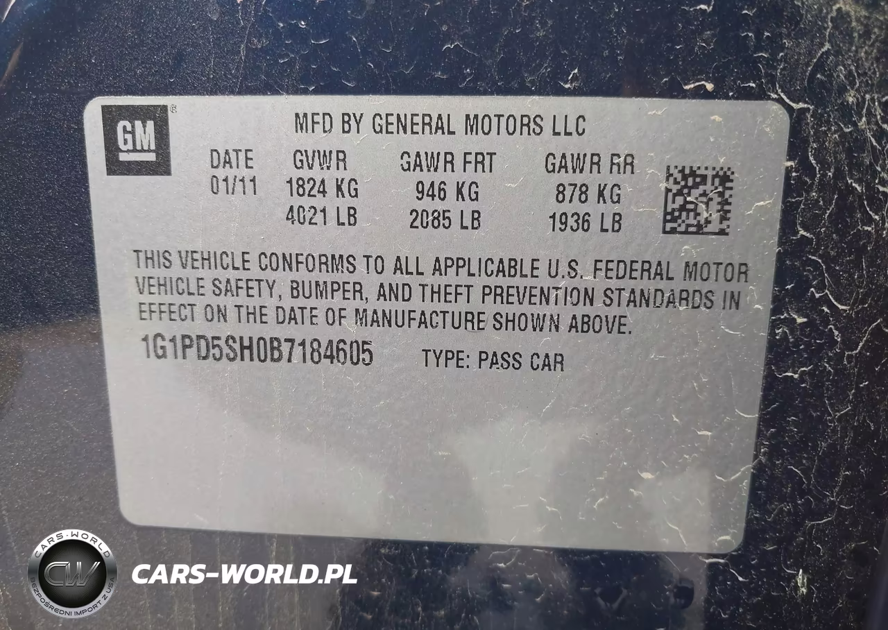 2011 Chevrolet Cruze Ls VIN:1G1PD5SH0B7184605 - 9