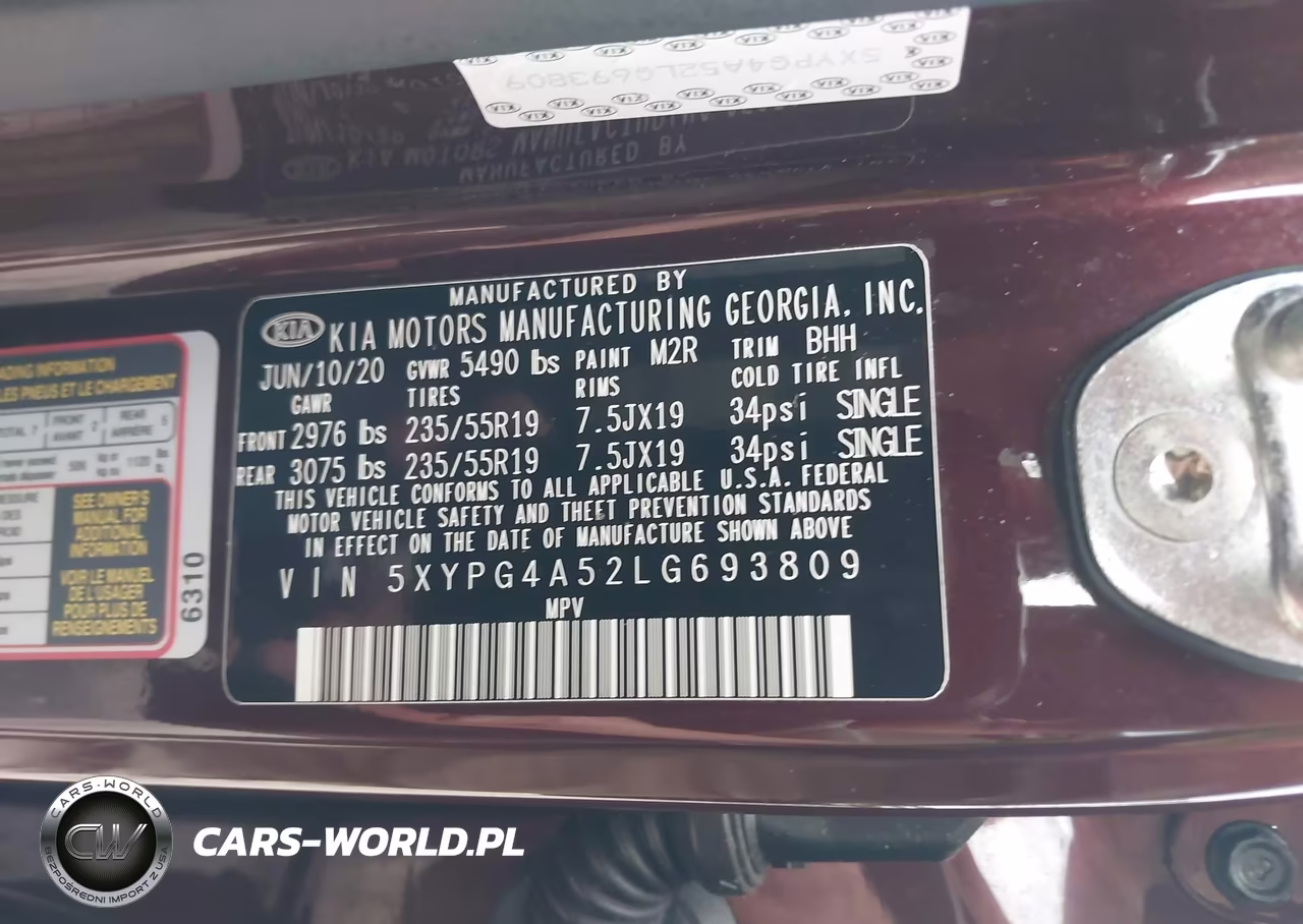 2020 Kia Sorento 3.3L S VIN:5XYPG4A52LG693809 - 9