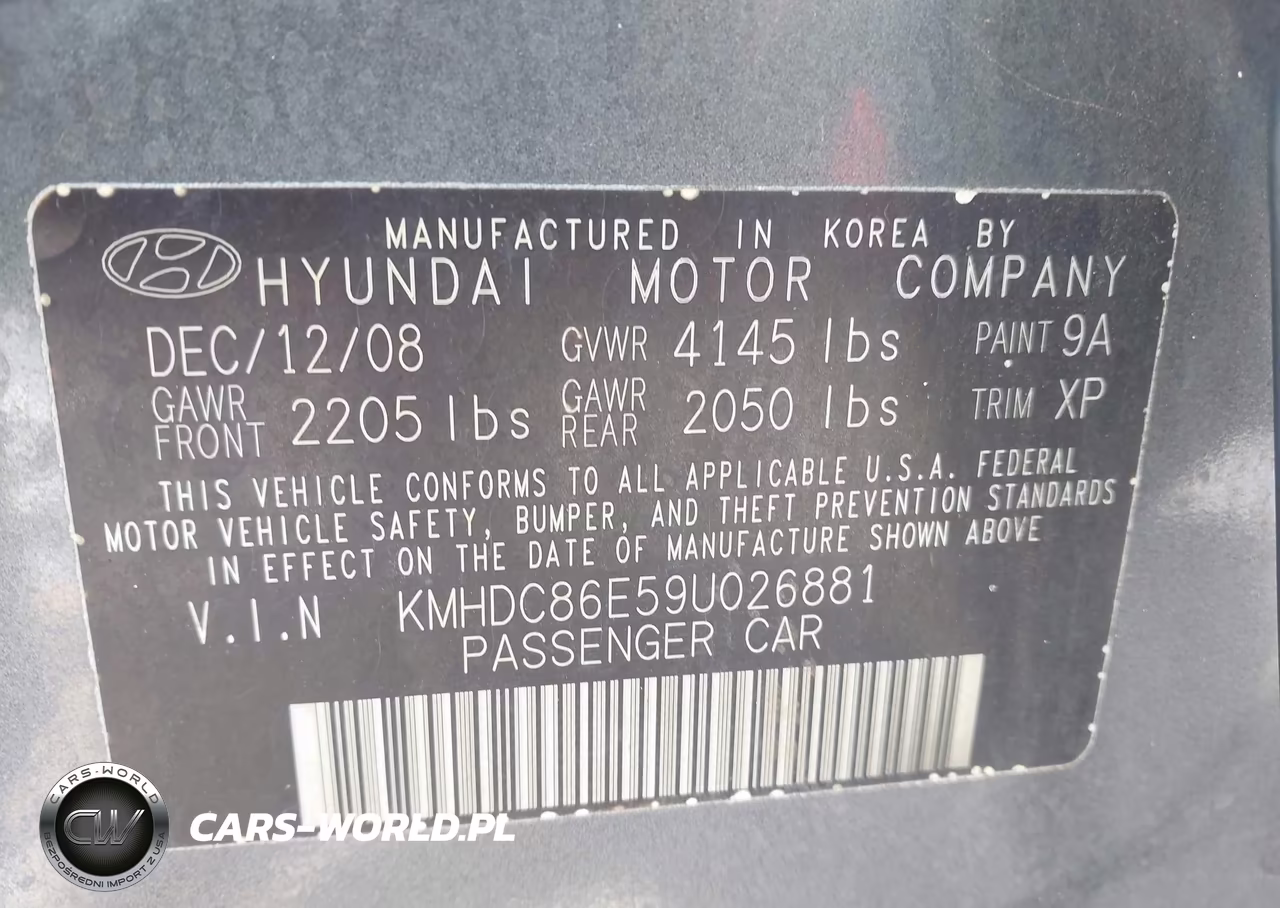 2009 Hyundai Elantra Touring VIN:KMHDC86E59U026881 - 9