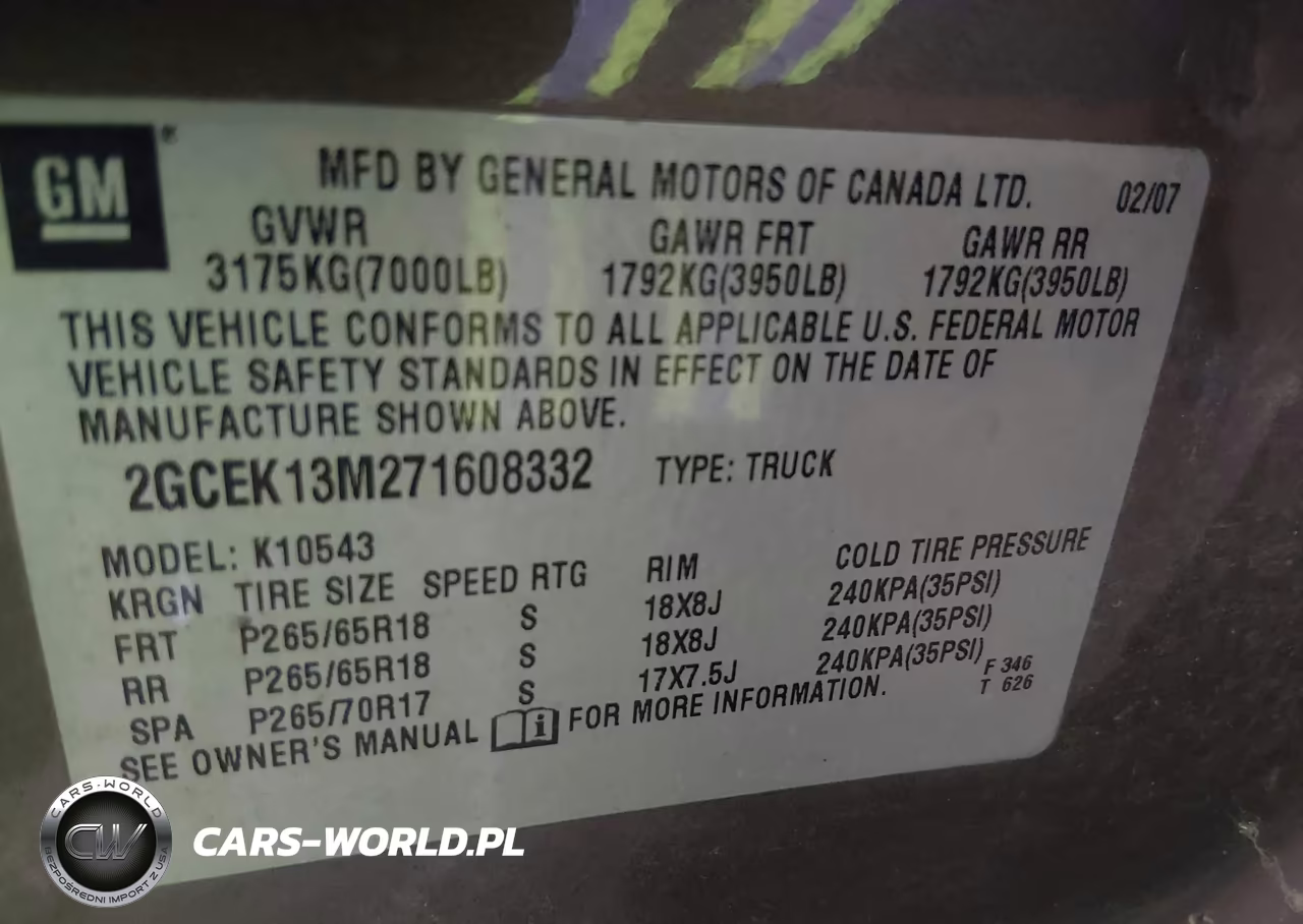 2007 Chevrolet Silverado 1500 Lt1 VIN:2GCEK13M271608332 - 9
