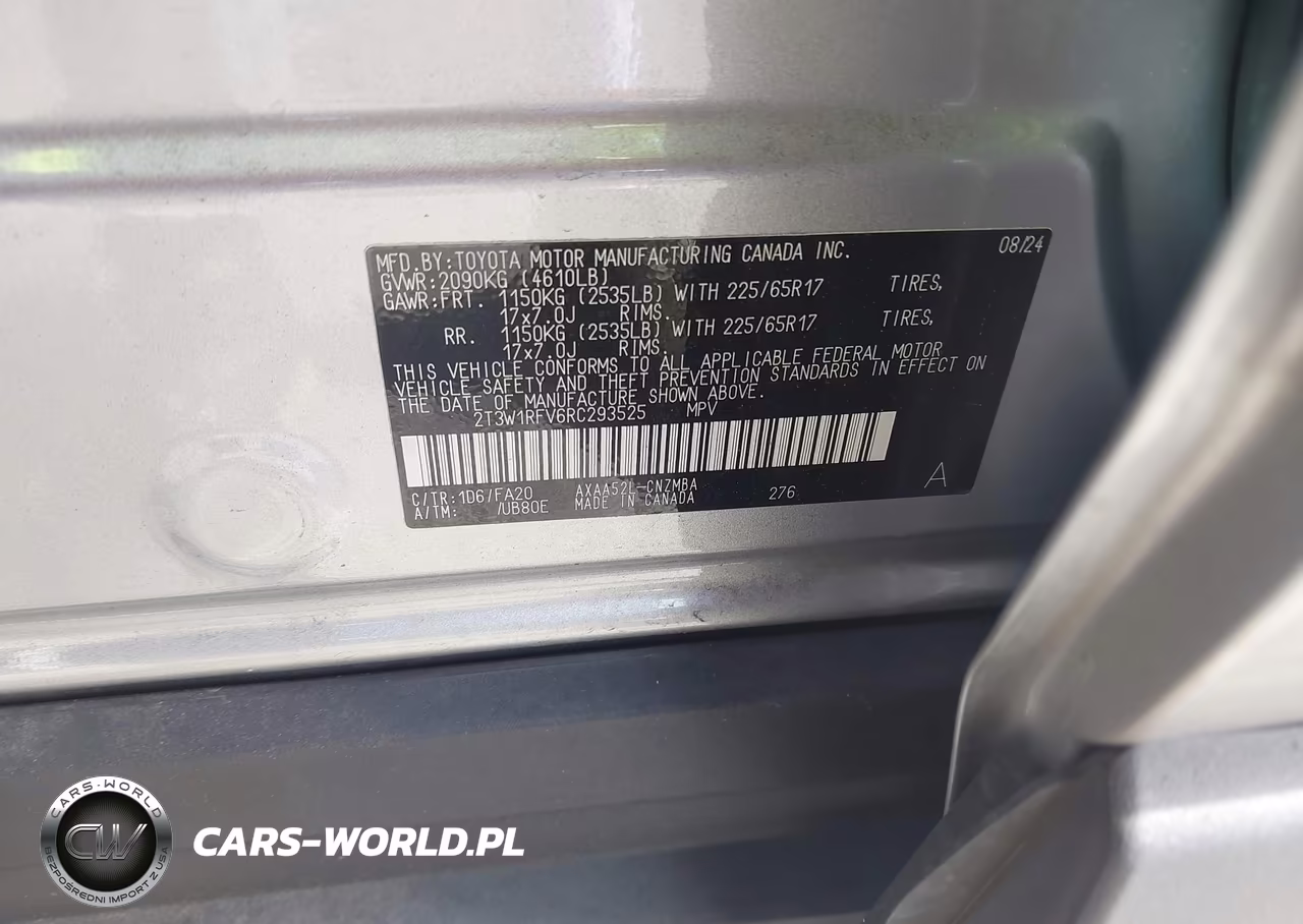 2024 Toyota Rav4 Xle VIN:2T3W1RFV6RC293525 - 9