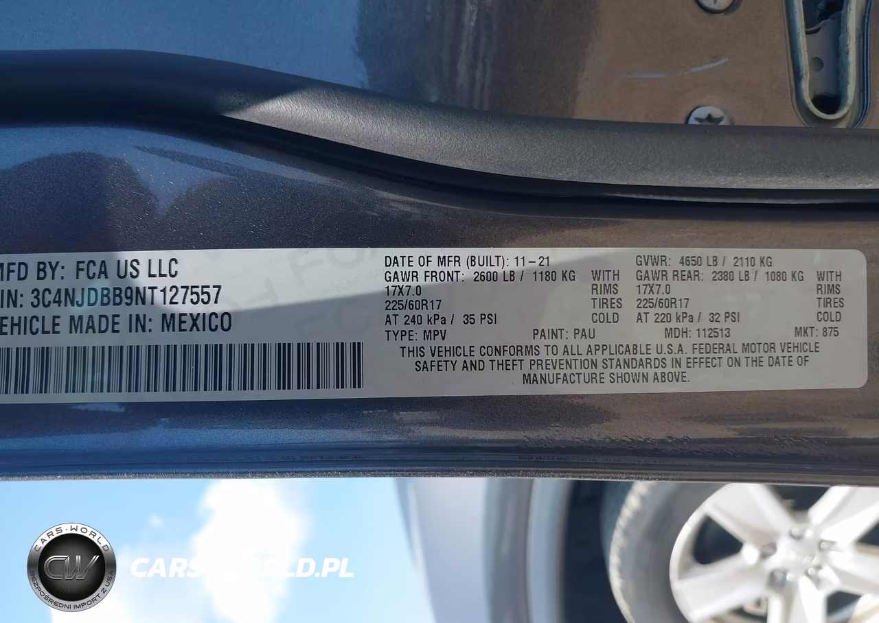 2022 Jeep Compass Latitude 4X4 VIN:3C4NJDBB9NT127557 - 9
