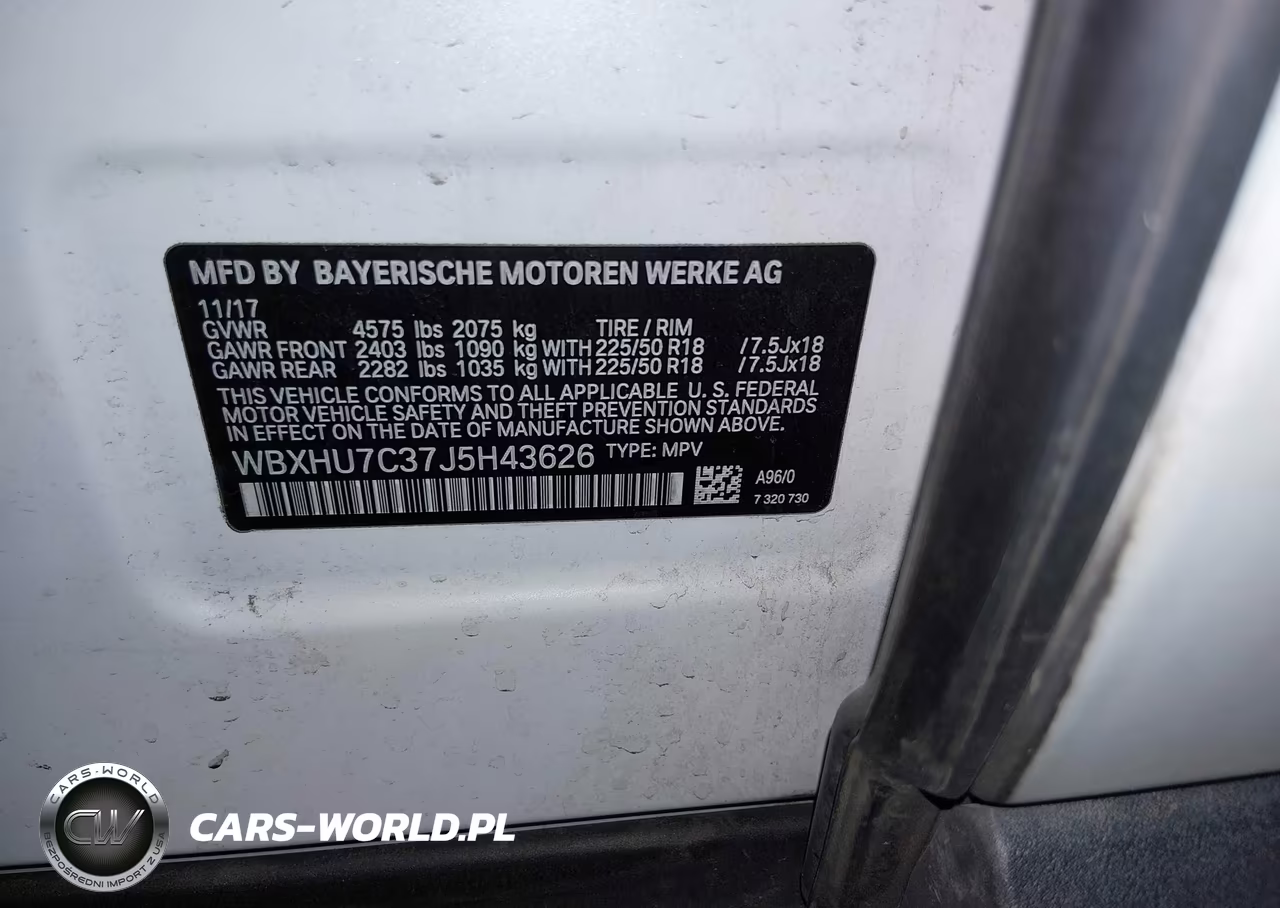 2018 BMW X1 Sdrive28I VIN:WBXHU7C37J5H43626 - 9