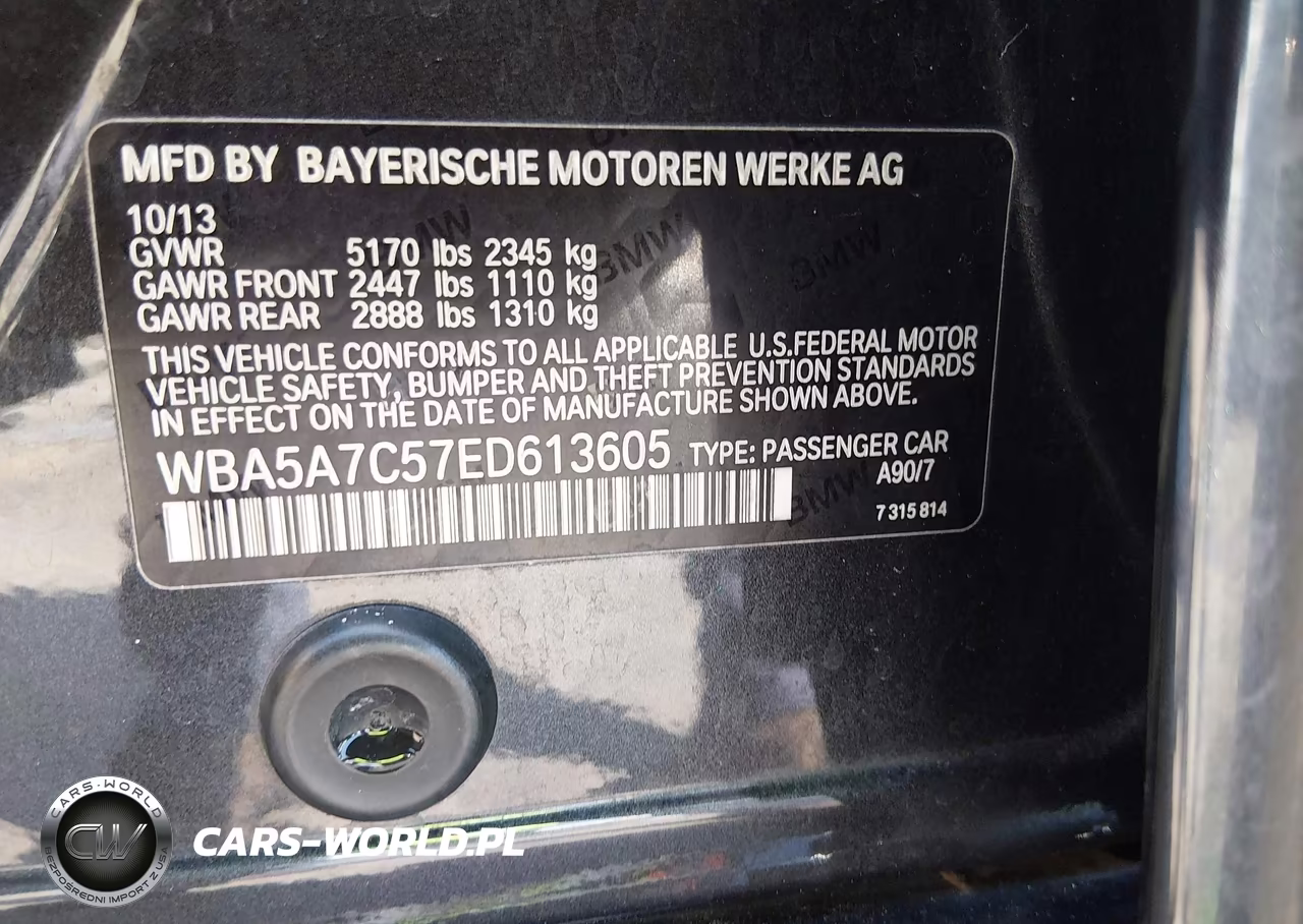2014 BMW 528I xDrive VIN:WBA5A7C57ED613605 - 9