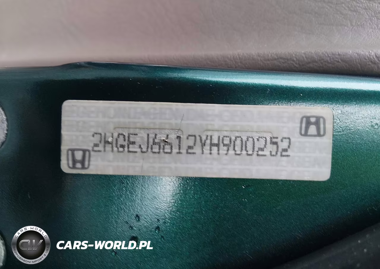 2000 Honda Civic Value Package VIN:2HGEJ6612YH900252 - 9