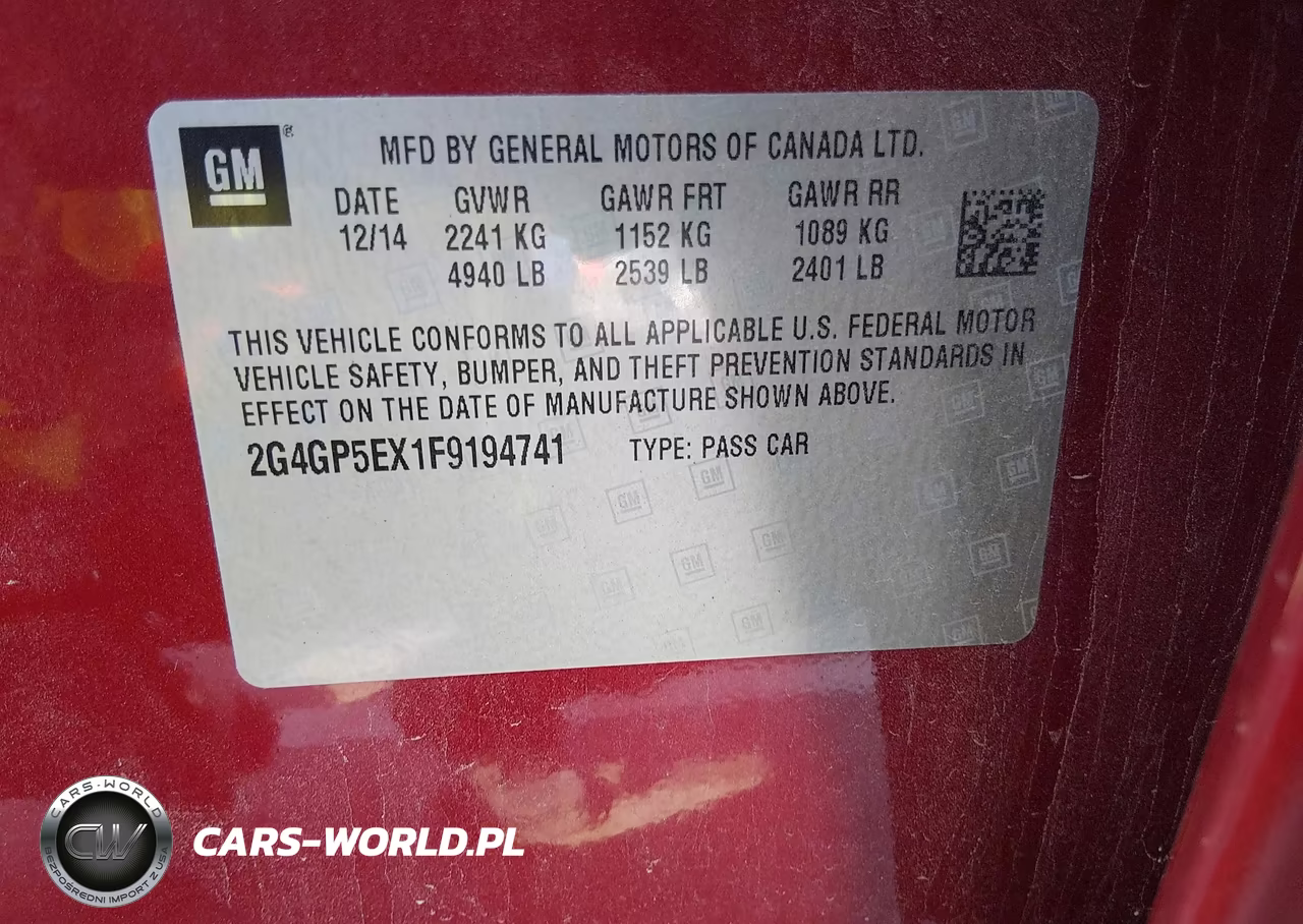 2015 Buick Regal Turbo Premium I VIN:2G4GP5EX1F9194741 - 9