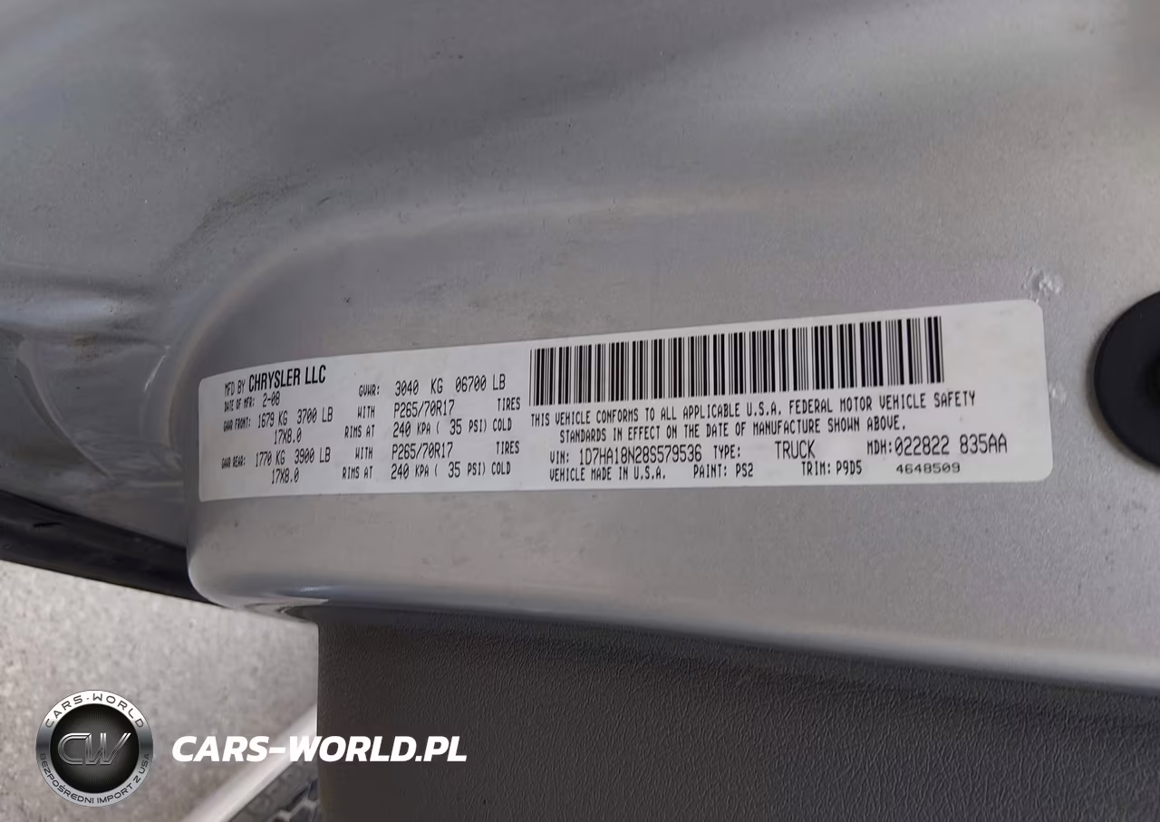 2008 Dodge Ram 1500 St-Sxt VIN:1D7HA18N28S579536 - 9