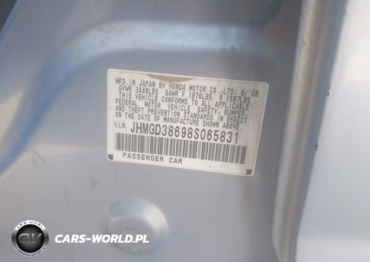 2008 Honda Fit Sport VIN:JHMGD38698S065831 - 9