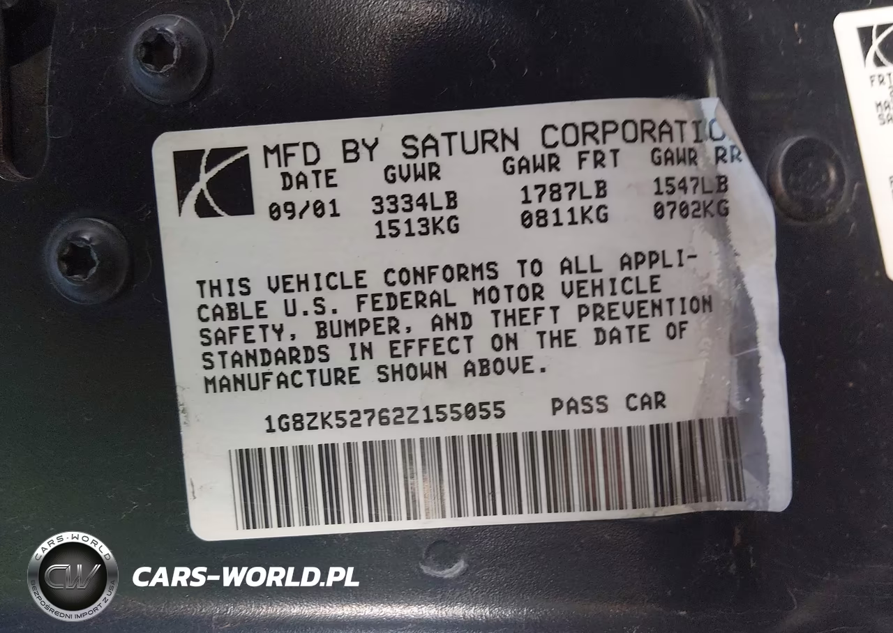 2002 Saturn S-Series Sl2 VIN:1G8ZK52762Z155055 - 9