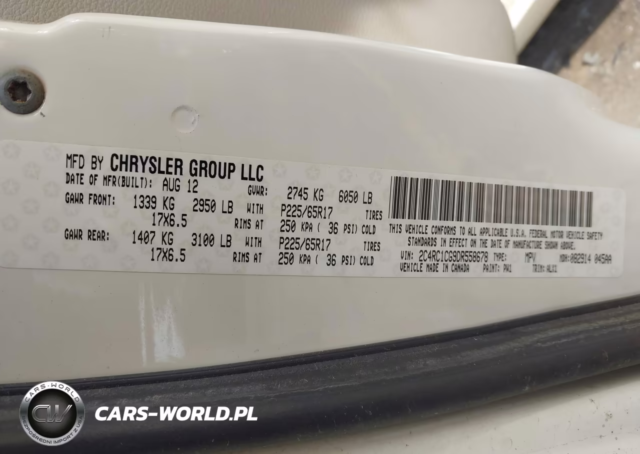 2013 Chrysler Town & Country Touring-L VIN:2C4RC1CG9DR558678 - 9