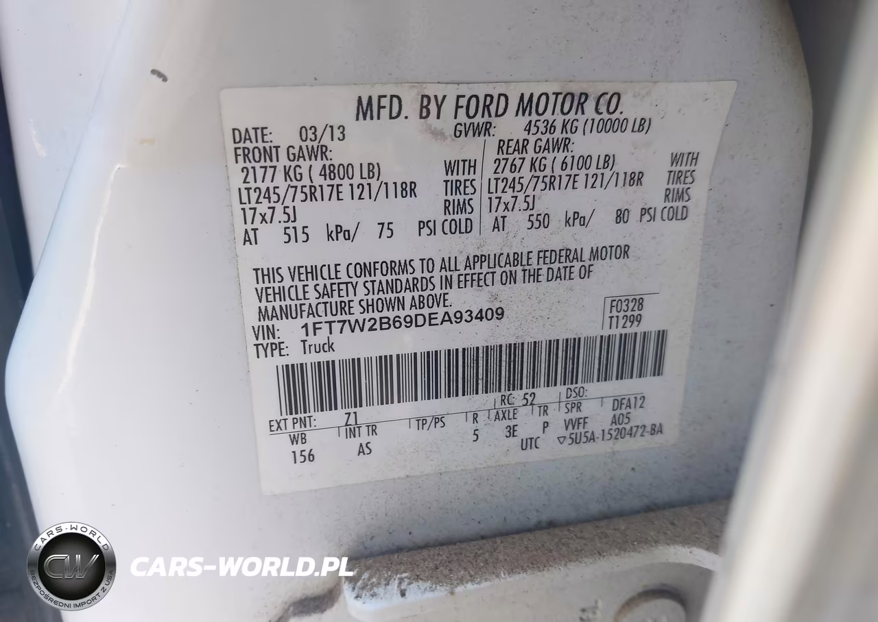 2013 Ford F-250 Xl VIN:1FT7W2B69DEA93409 - 9