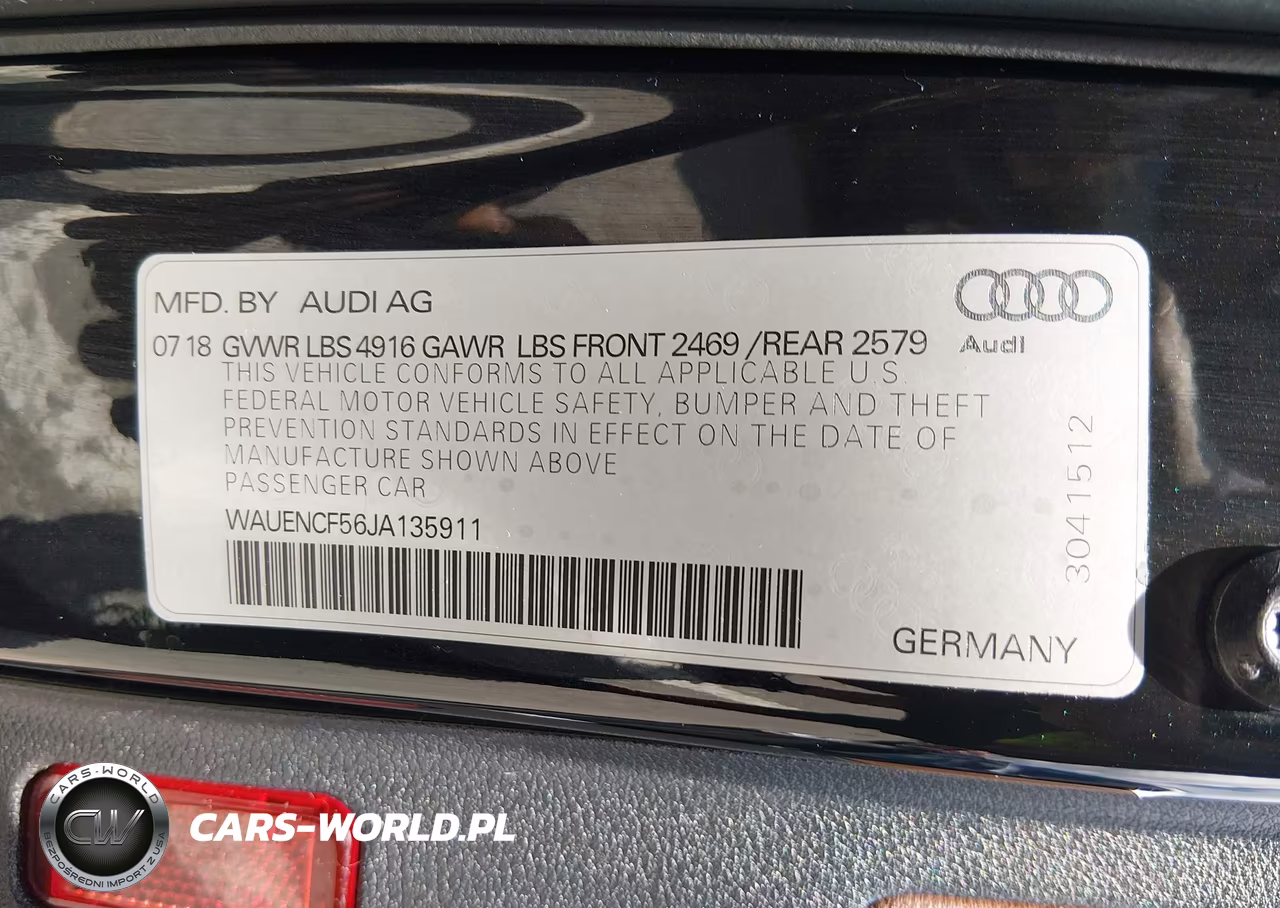 2018 Audi A5 Sportback Premium Plus VIN:WAUENCF56JA135911 - 9