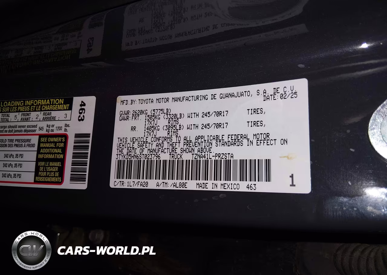 2025 Toyota Tacoma Sr VIN:3TYKD5HN6ST023796 - 9