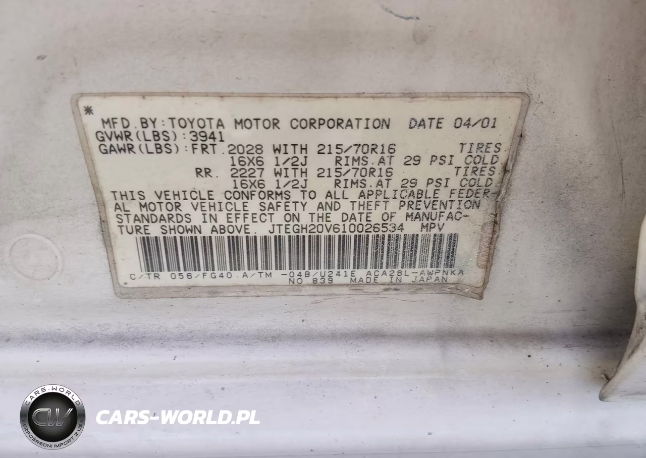 2001 Toyota Rav4 VIN:JTEGH20V610026534 - 9
