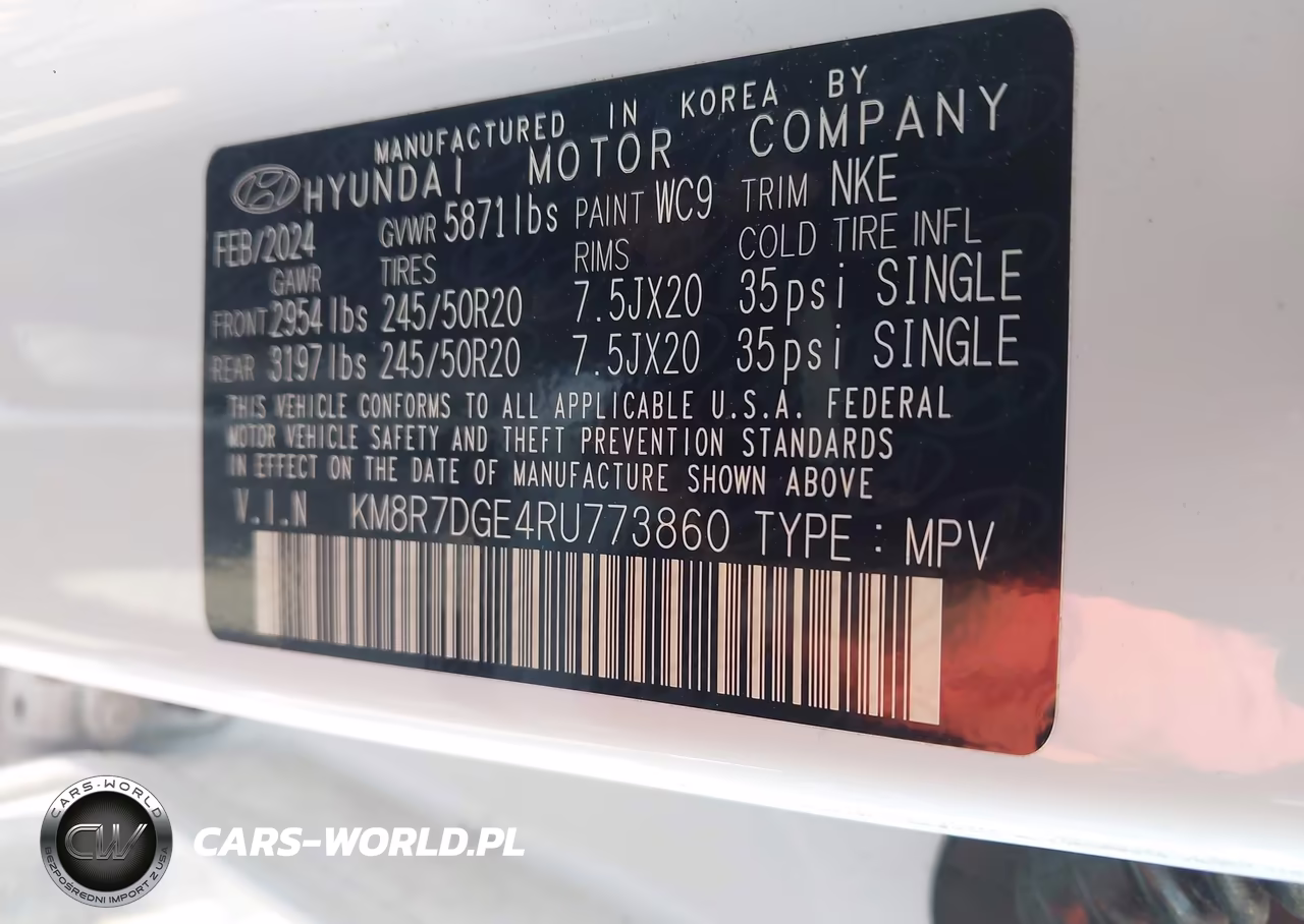 2024 Hyundai Palisade Calligraphy Night Edition VIN:KM8R7DGE4RU773860 - 9