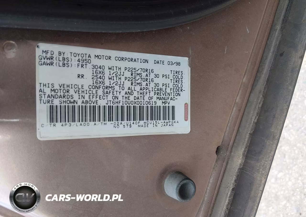 1999 Lexus Rx 300 VIN:JT6HF10U0X0010619 - 9