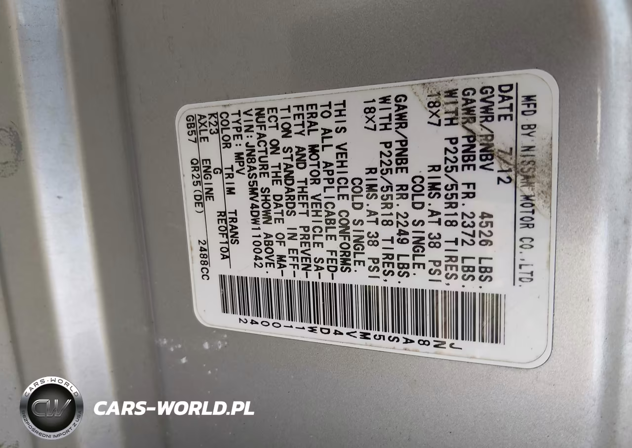2013 Nissan Rogue Sv W-Sl Pkg VIN:JN8AS5MV4DW110042 - 7