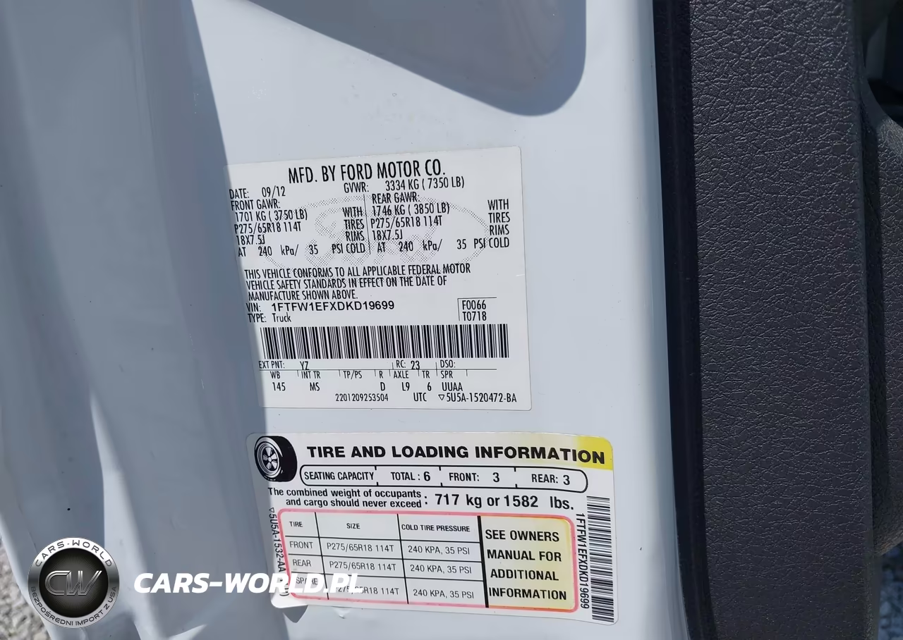 2013 Ford F-150 Xlt VIN:1FTFW1EFXDKD19699 - 9