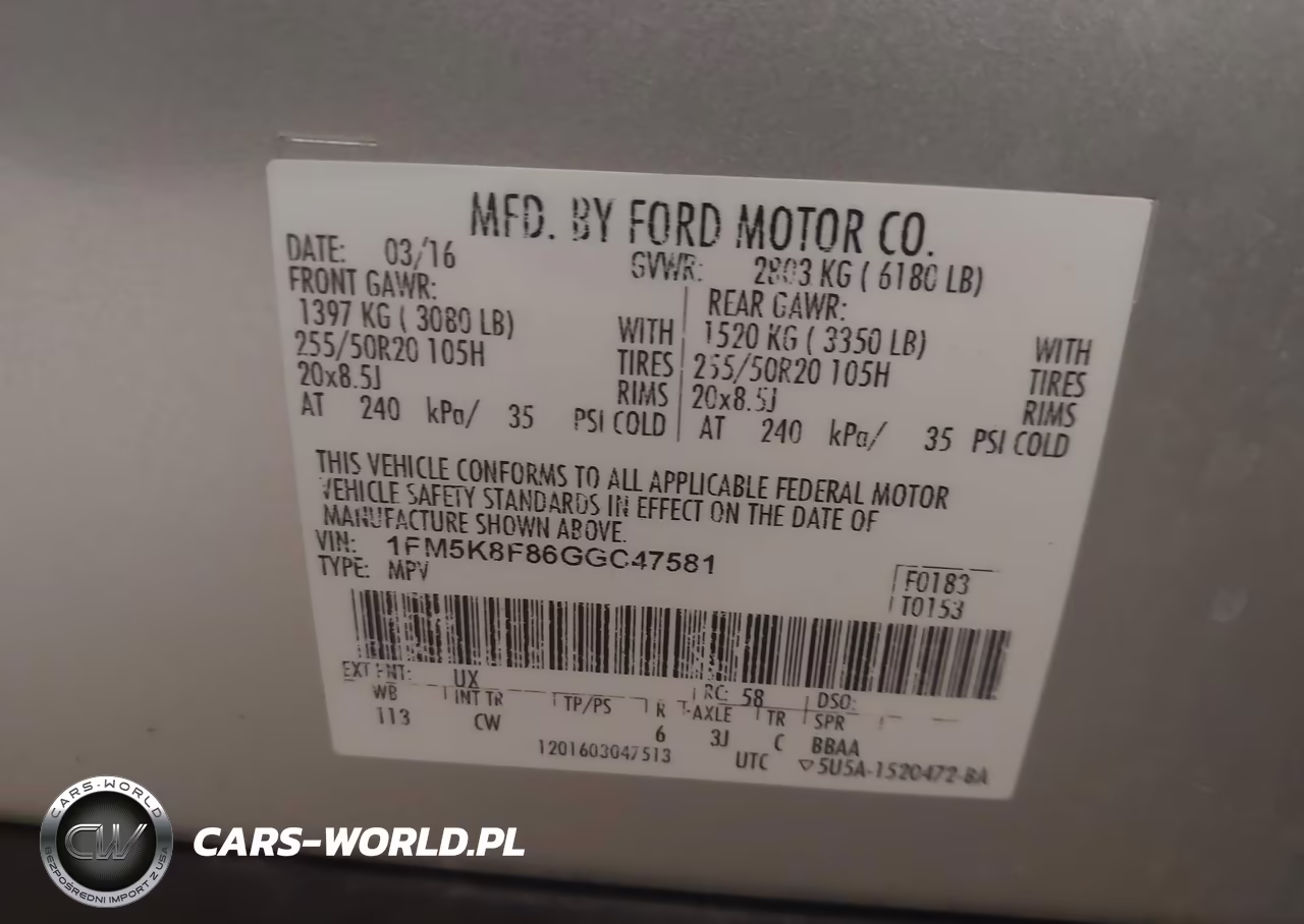 2016 Ford Explorer Limited VIN:1FM5K8F86GGC47581 - 9