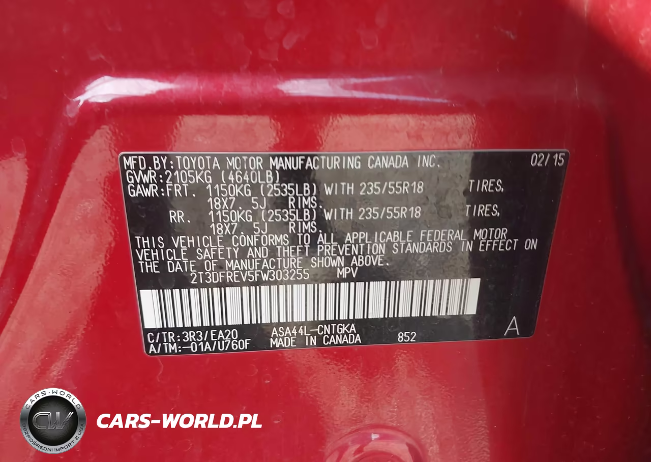 2015 Toyota Rav4 Limited VIN:2T3DFREV5FW303255 - 9