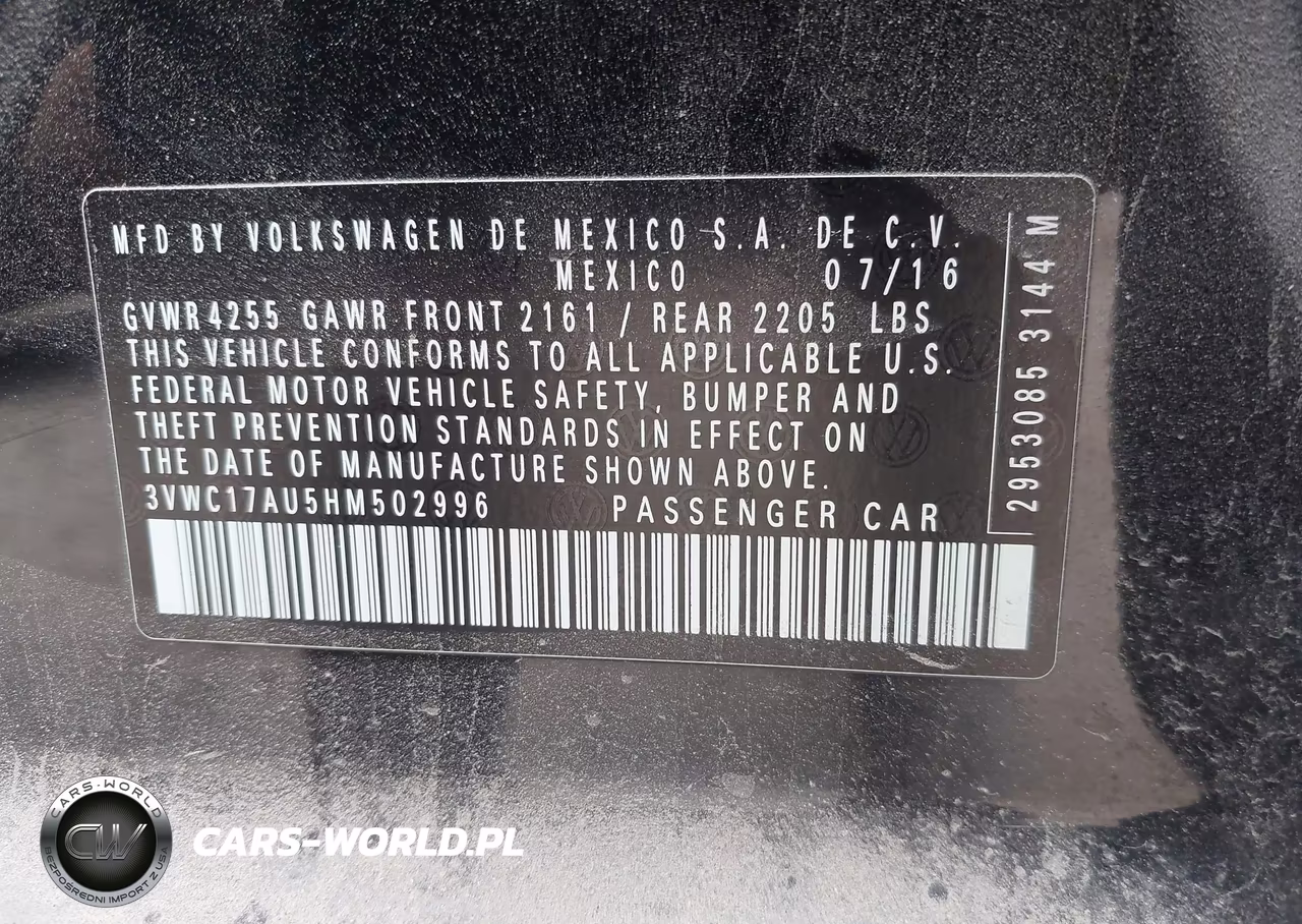 2017 Volkswagen Golf Sportwagen Tsi Sel VIN:3VWC17AU5HM502996 - 9