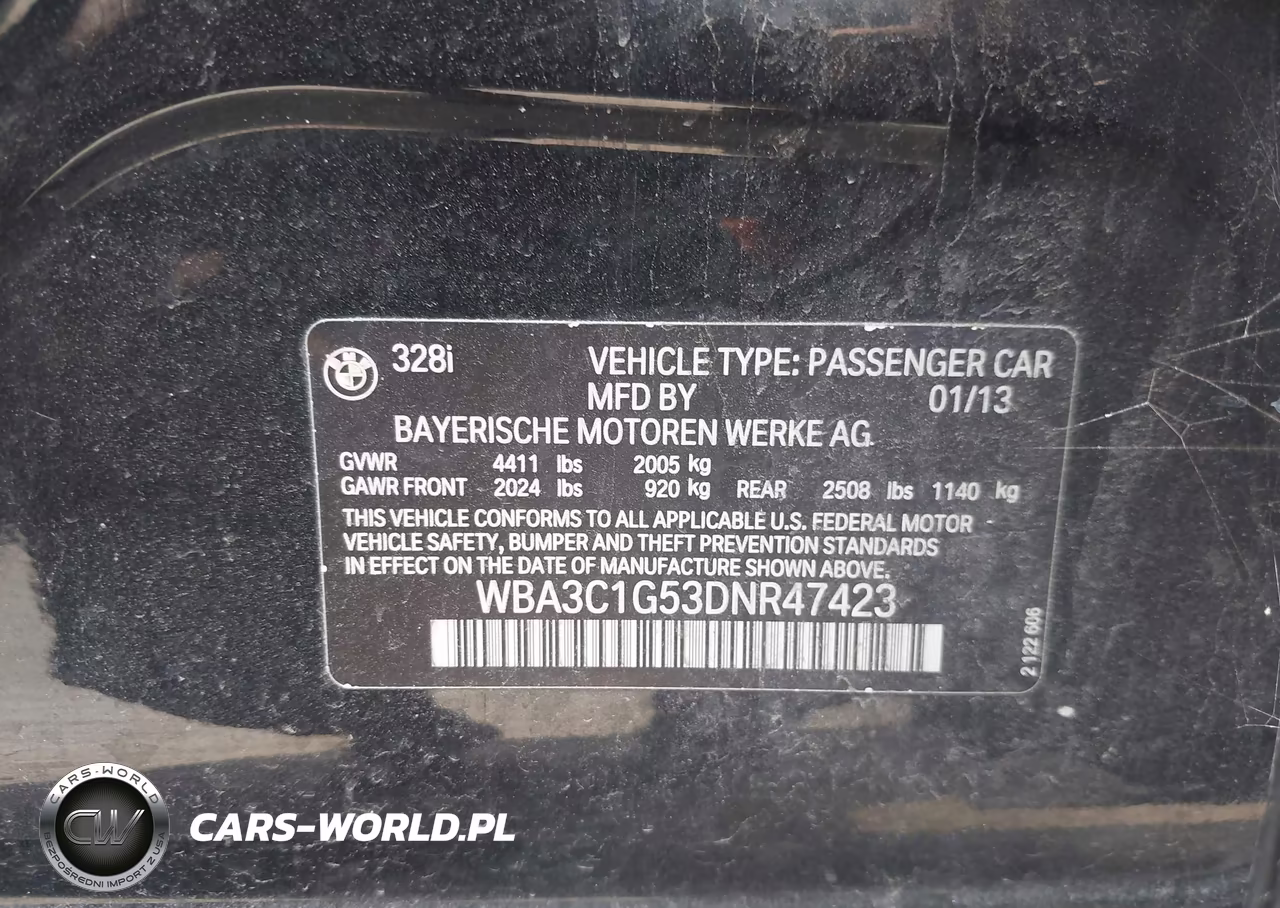 2013 BMW 328I VIN:WBA3C1G53DNR47423 - 9