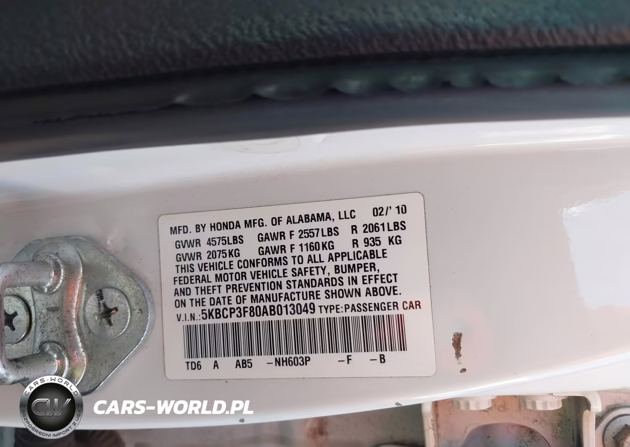 2010 Honda Accord 3.5 Ex-L VIN:5KBCP3F80AB013049 - 9